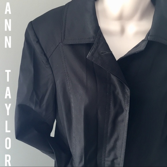 Ann Taylor- Trench Style Rain Coat- Sz 6 - Picture 1 of 3